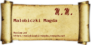 Malobiczki Magda névjegykártya